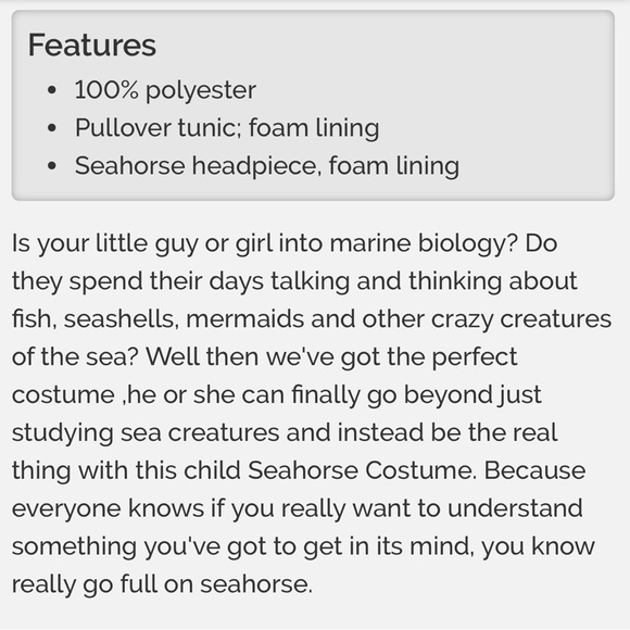 Kids Seahorse Halloween Costume - Picture 2 of 11